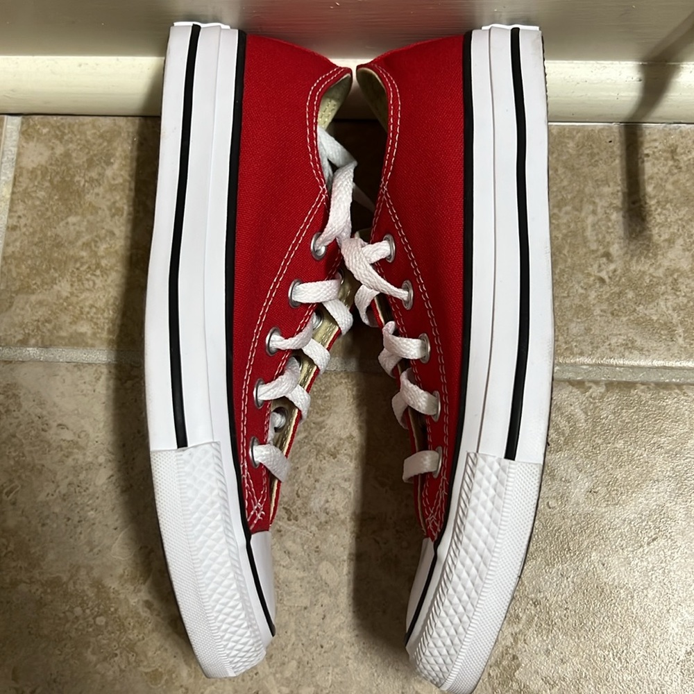 Converse - Red Canvas Sneakers - Picture 4 of 5